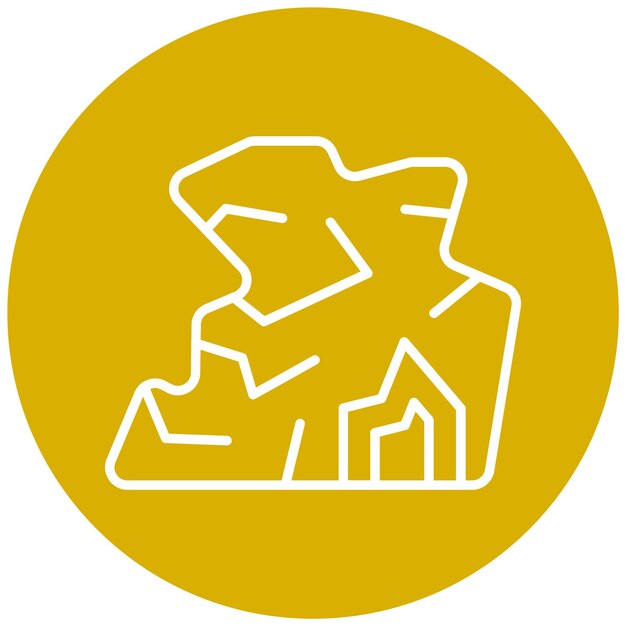 Diseño vectorial del estilo del icono de la cueva