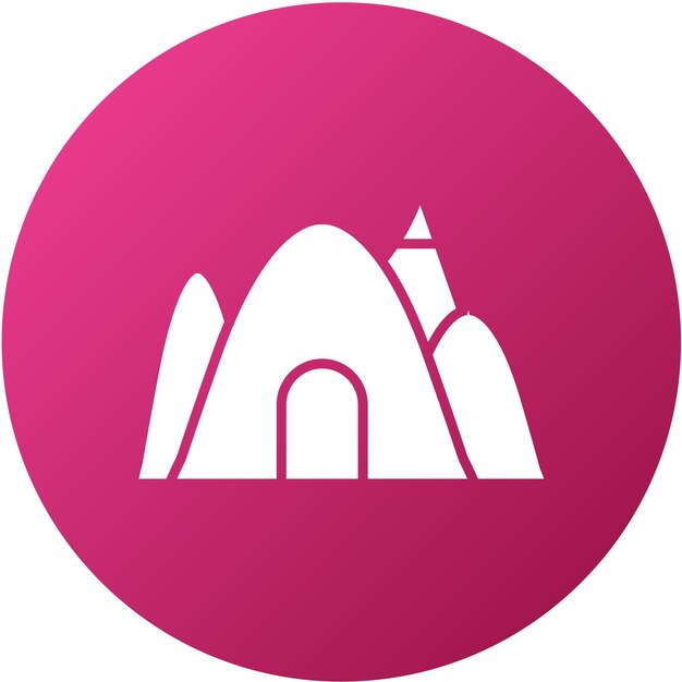Diseño vectorial del estilo del icono de la cueva