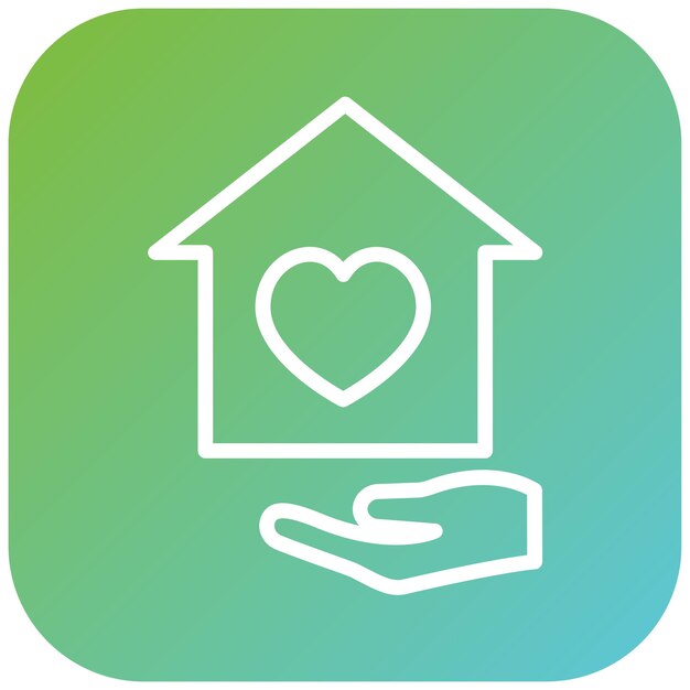 Diseño vectorial de estilo de icono de cuidado en el hogar
