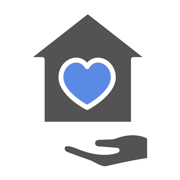 Diseño vectorial de estilo de icono de cuidado en el hogar