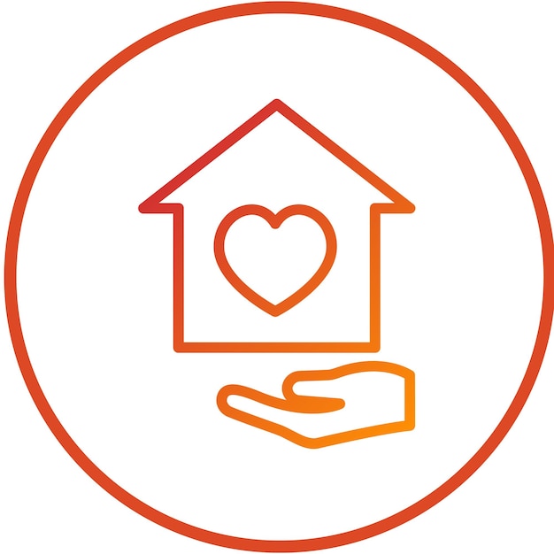 Diseño vectorial de estilo de icono de cuidado en el hogar