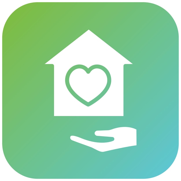 Diseño vectorial de estilo de icono de cuidado en el hogar