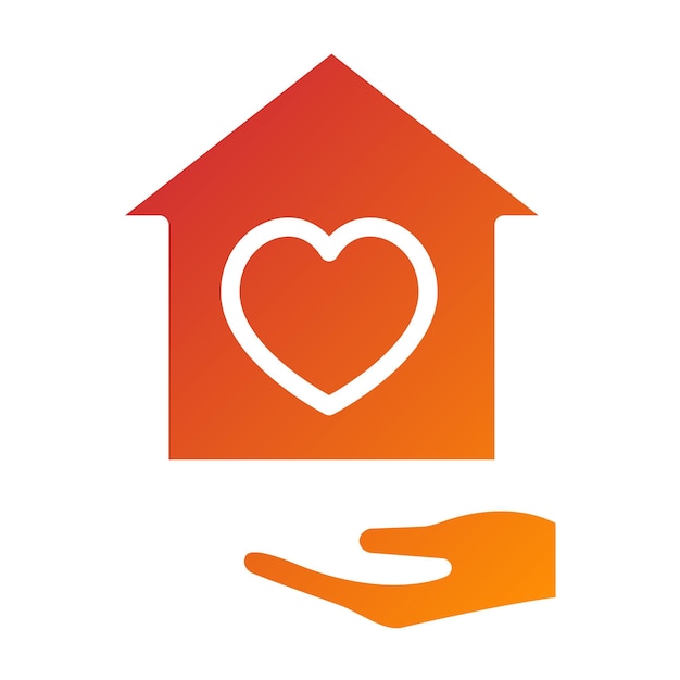 Diseño vectorial de estilo de icono de cuidado en el hogar