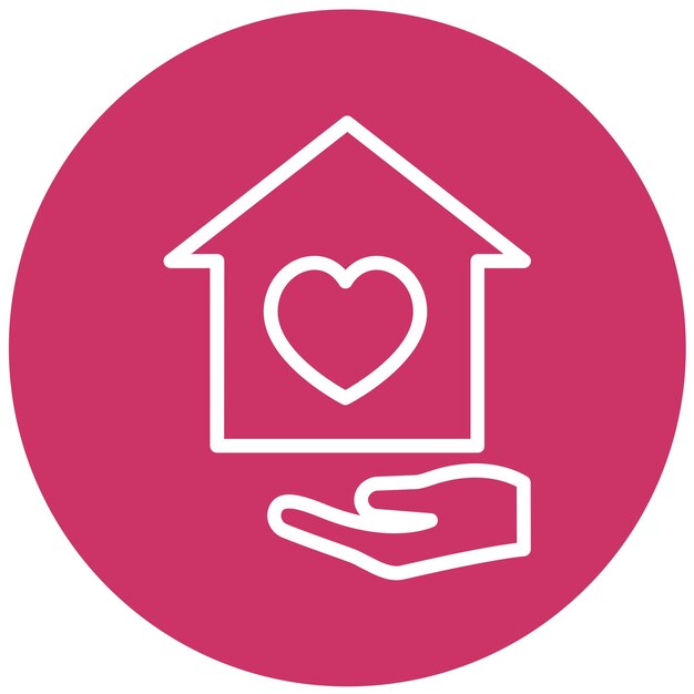 Diseño vectorial de estilo de icono de cuidado en el hogar