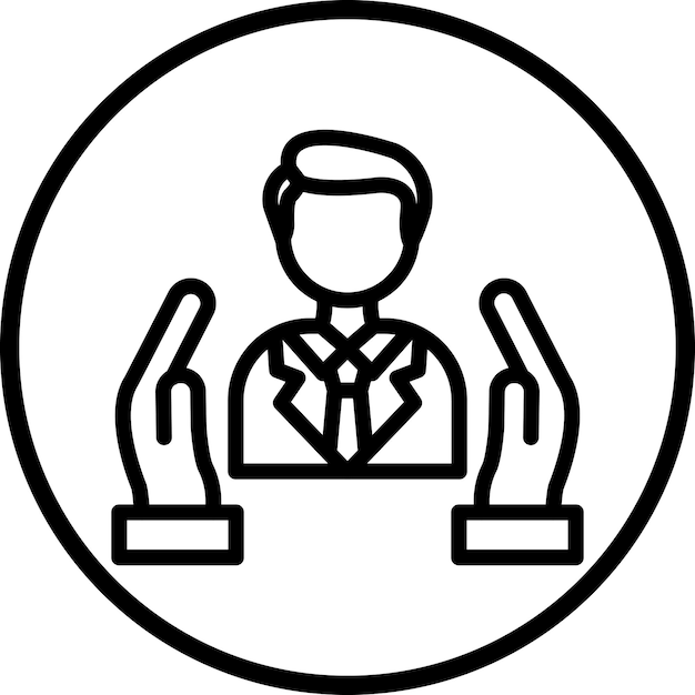Diseño vectorial Estilo de icono de cuidado personalizado