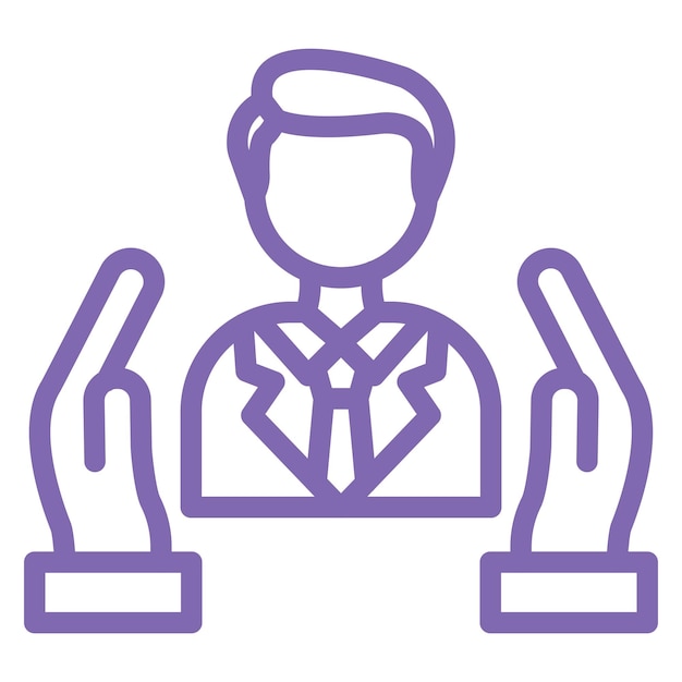 Diseño vectorial Estilo de icono de cuidado personalizado