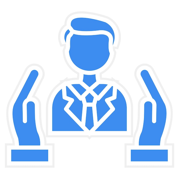 Diseño vectorial Estilo de icono de cuidado personalizado