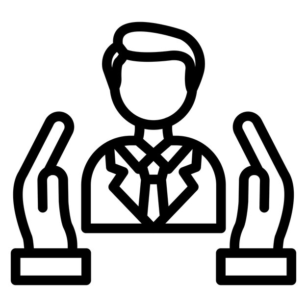 Diseño vectorial Estilo de icono de cuidado personalizado