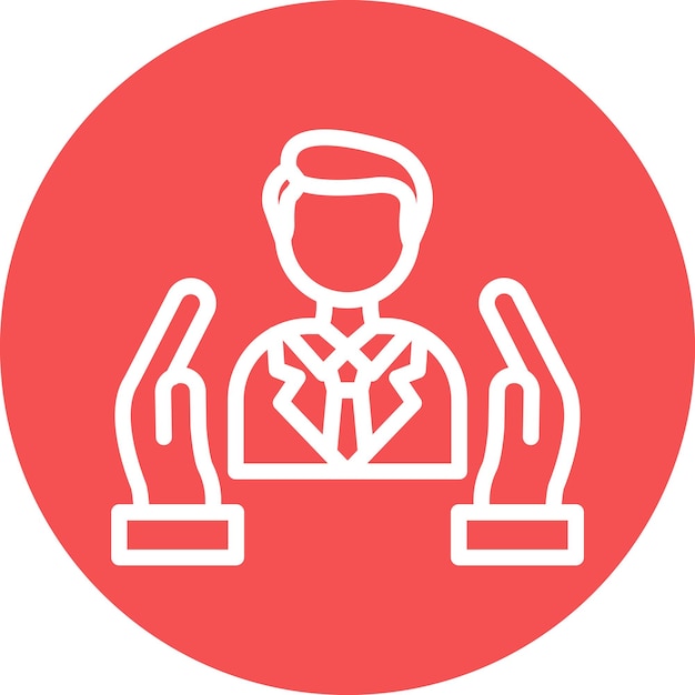 Diseño vectorial Estilo de icono de cuidado personalizado