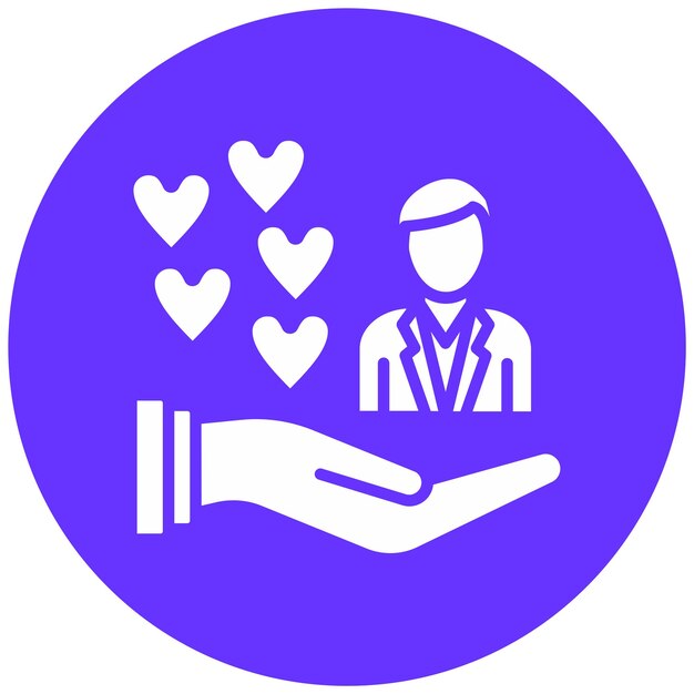 Diseño vectorial Estilo de icono de cuidado personalizado