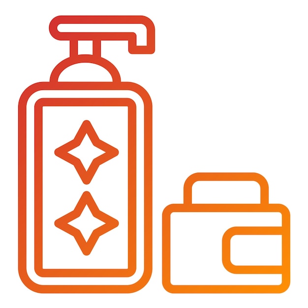 Diseño vectorial de estilo de icono para el cuidado de la piel