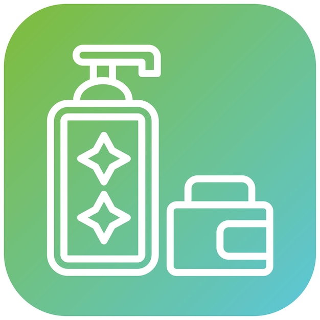 Diseño vectorial de estilo de icono para el cuidado de la piel