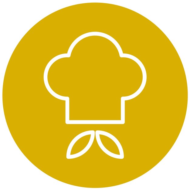 Diseño vectorial Estilo del icono del cuidador culinario