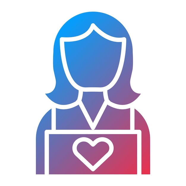 Diseño vectorial Estilo del icono del cuidador infantil