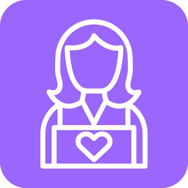 Diseño vectorial Estilo del icono del cuidador infantil
