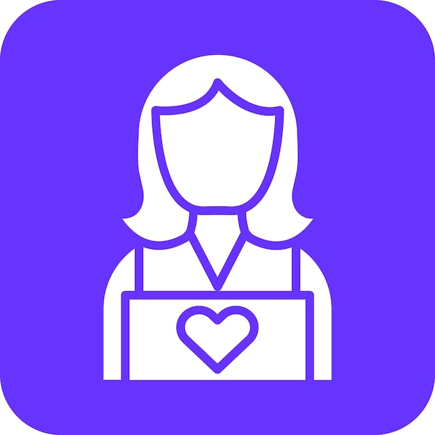 Diseño vectorial Estilo del icono del cuidador infantil
