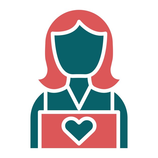 Diseño vectorial Estilo del icono del cuidador infantil