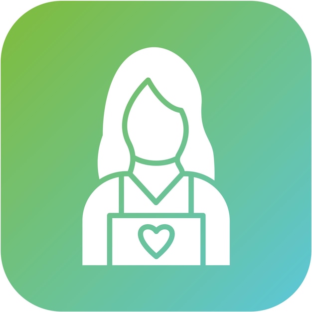 Diseño vectorial Estilo del icono del cuidador infantil