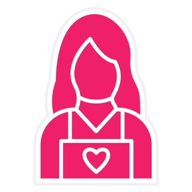 Diseño vectorial Estilo del icono del cuidador infantil