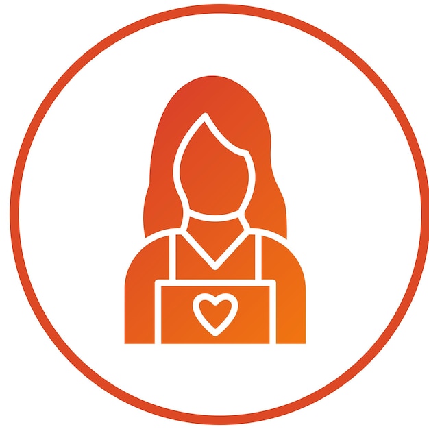 Diseño vectorial Estilo del icono del cuidador infantil