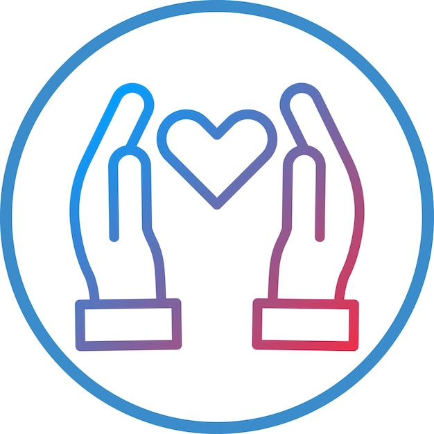 Diseño vectorial del estilo del icono del cuidador