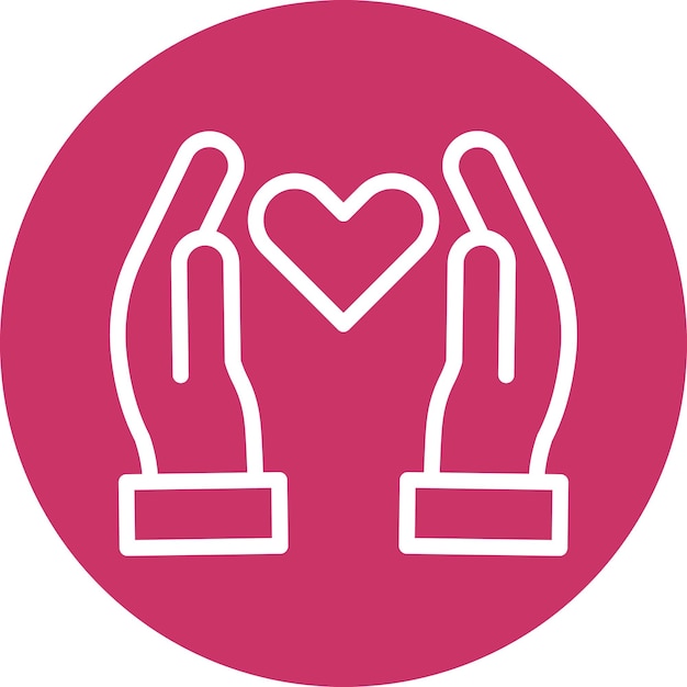 Diseño vectorial del estilo del icono del cuidador