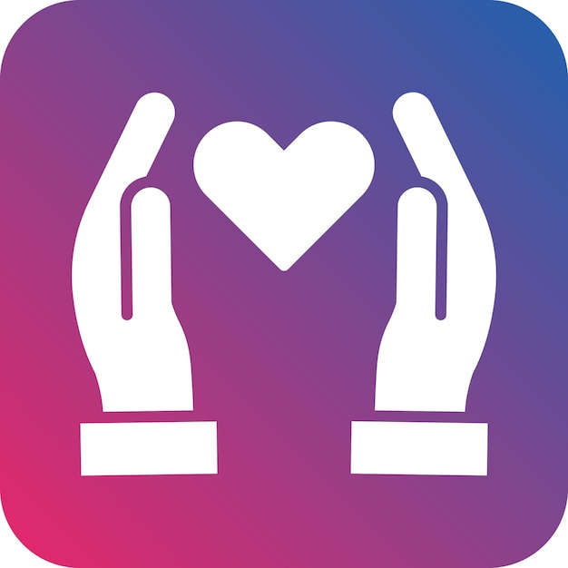 Diseño vectorial del estilo del icono del cuidador