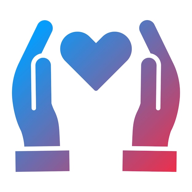 Diseño vectorial del estilo del icono del cuidador
