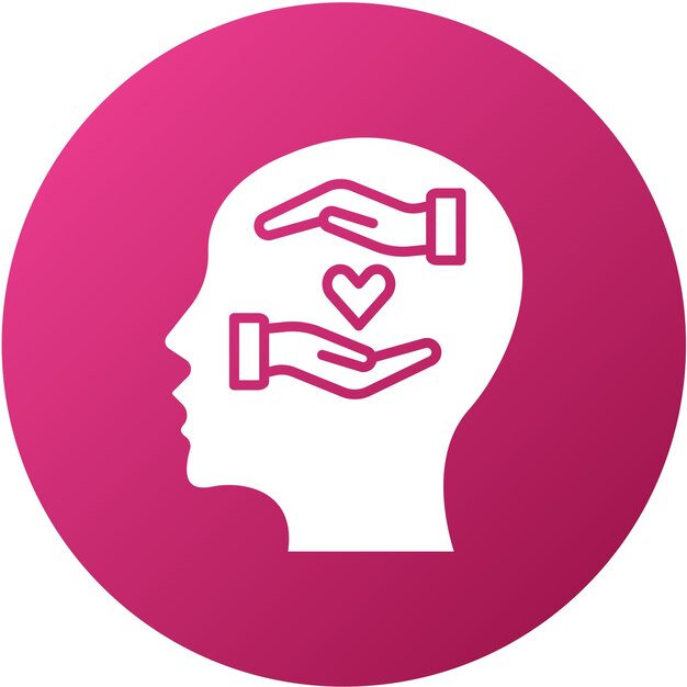 Diseño vectorial del estilo del icono del cuidador
