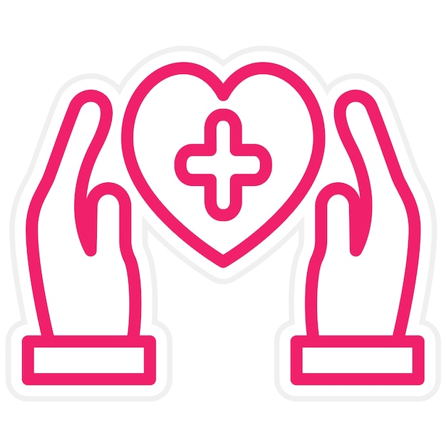 Diseño vectorial de estilo de icono de cuidados paliativos