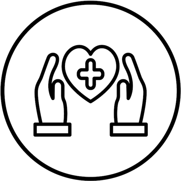 Diseño vectorial de estilo de icono de cuidados paliativos