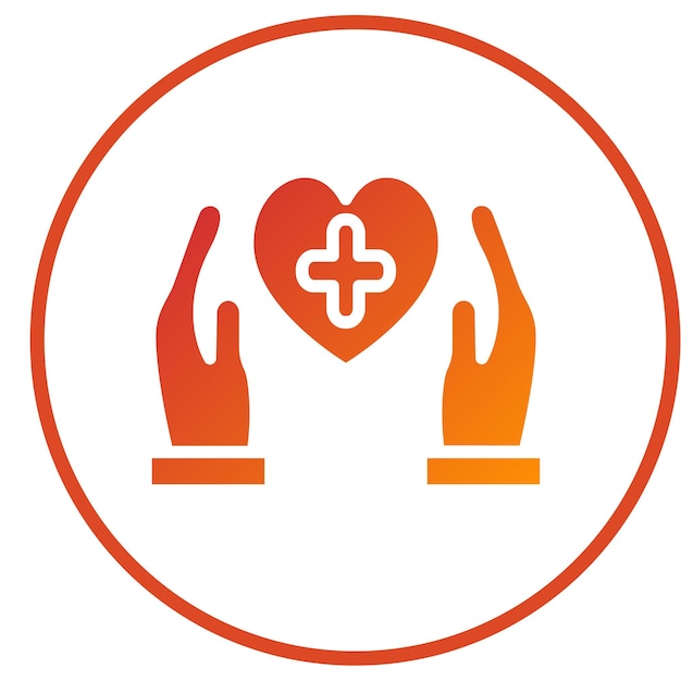 Diseño vectorial de estilo de icono de cuidados paliativos