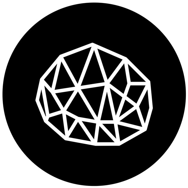 Diseño vectorial de estilo de icono de cúpula geodésica