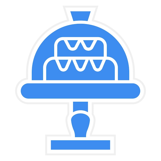 Diseño vectorial Estilo del icono de la cúpula del pastel