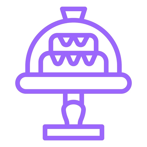 Diseño vectorial Estilo del icono de la cúpula del pastel