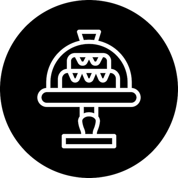Diseño vectorial Estilo del icono de la cúpula del pastel