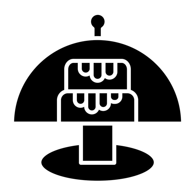 Diseño vectorial Estilo del icono de la cúpula del pastel