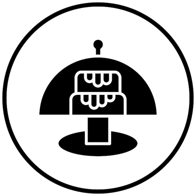 Diseño vectorial Estilo del icono de la cúpula del pastel