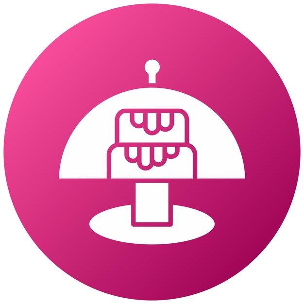 Diseño vectorial Estilo del icono de la cúpula del pastel