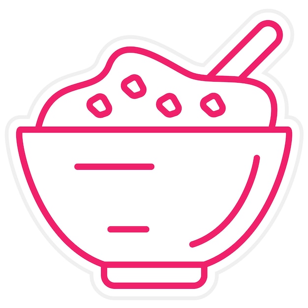 Diseño vectorial de estilo de icono de curry