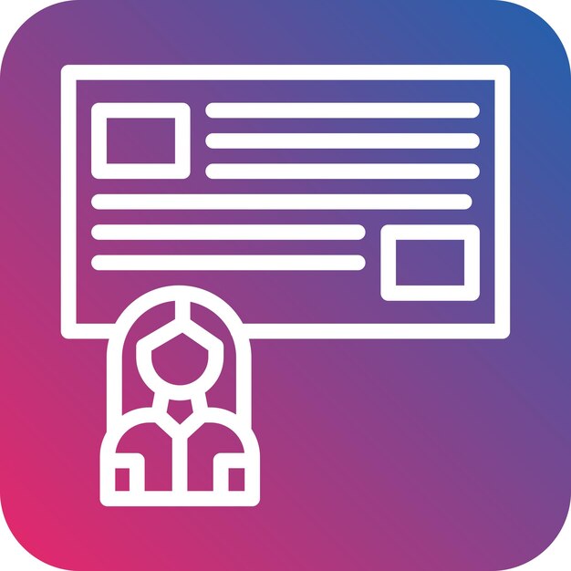 Diseño vectorial Estilo del icono del curso avanzado