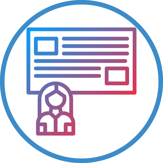 Diseño vectorial Estilo del icono del curso avanzado