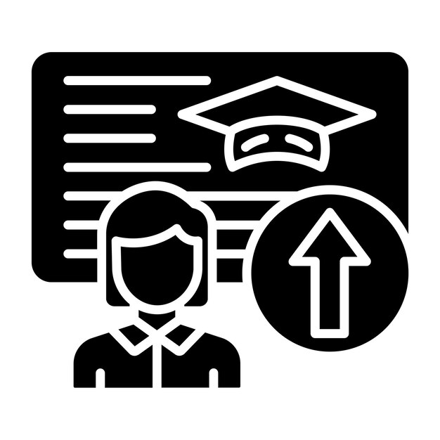 Diseño vectorial Estilo del icono del curso avanzado