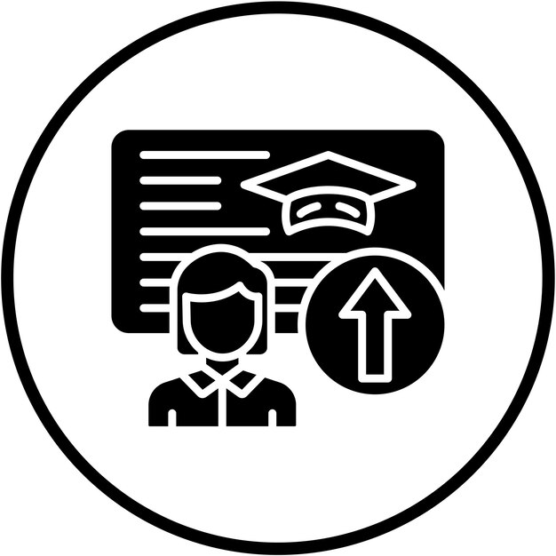 Diseño vectorial Estilo del icono del curso avanzado
