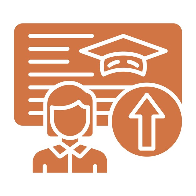 Diseño vectorial Estilo del icono del curso avanzado