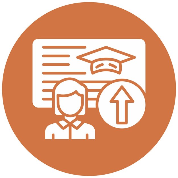 Diseño vectorial Estilo del icono del curso avanzado