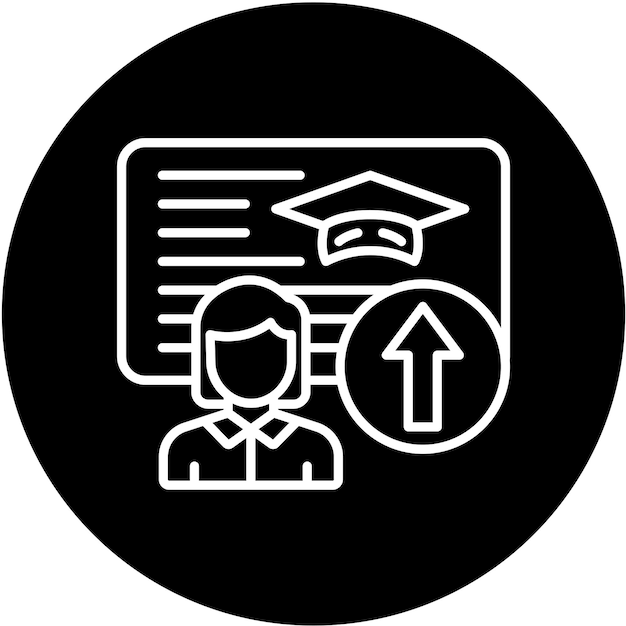 Diseño vectorial Estilo del icono del curso avanzado