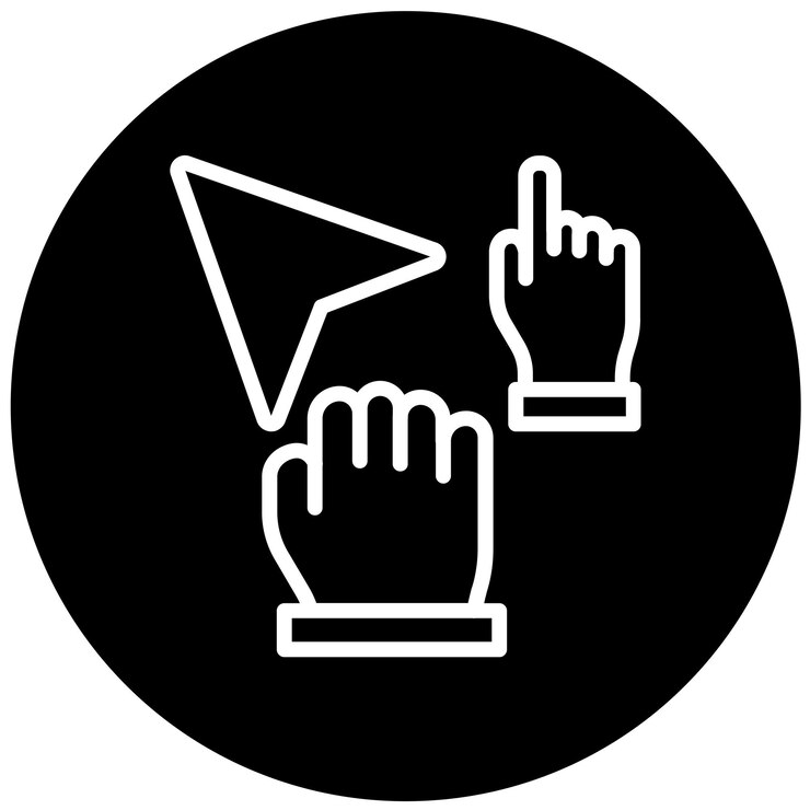 Vector diseño vectorial estilo del icono del cursor activo