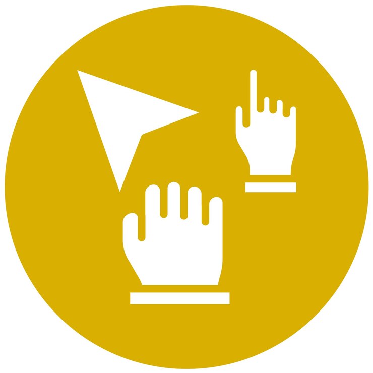 Vector diseño vectorial estilo del icono del cursor activo