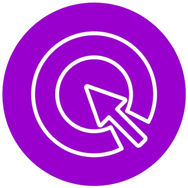Diseño vectorial Estilo del icono del cursor del círculo